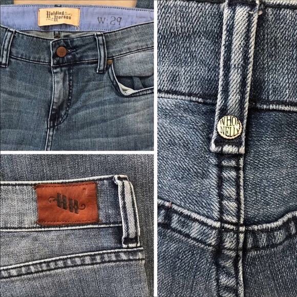 Anthropologie's Holding Horses Claire Patchwork Boot Cut Jeans - Picture 6 of 7